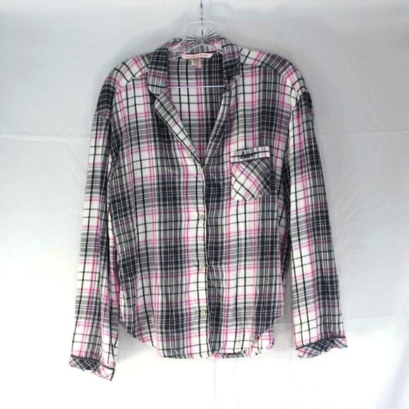 Victoria Secret PJ Top Flannel Small - Picture 3 of 7